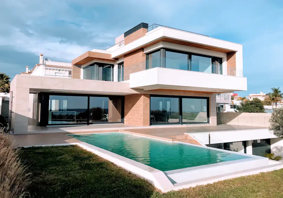 Modern luxury house with a pool